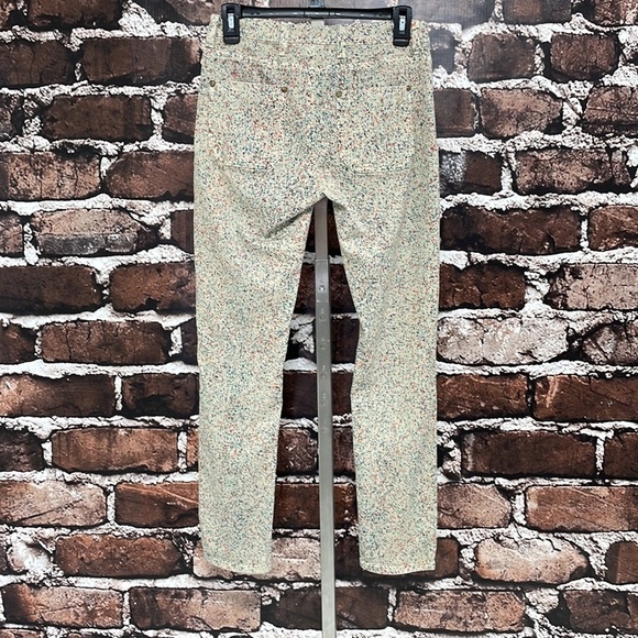 MiH Jeans Beige Denim Splatter Bonn High Rise Super Skinny Italy Size 28 - Picture 7 of 13